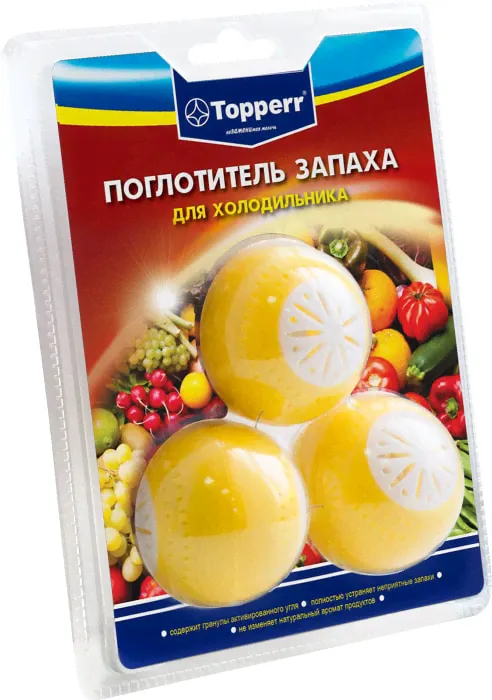 Поглотитель запаха Topperr для холодильника 3шт-1