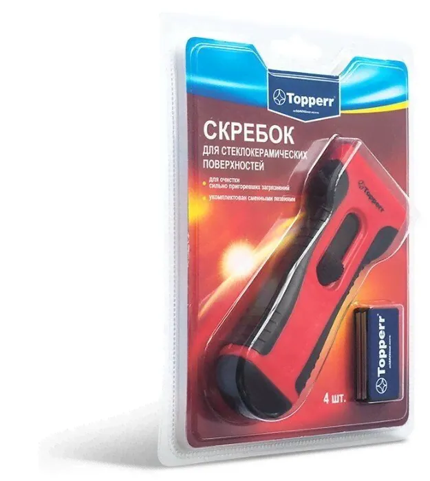 Скребок для стеклокерамики Topperr SC4 (1309), набор лезвий 4 шт-1