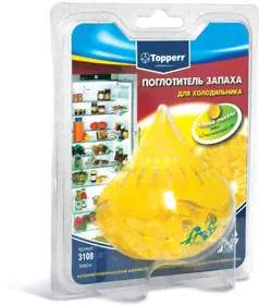 Поглотитель запаха для холодильника TOPPERR "ЛИМОН", гелевый, 3108