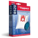 Мешок для пылесоса (пылесборник) синтетический TOPPERR BS20, BOSCH, SIEMENS, КОМПЛЕКТ 4 шт