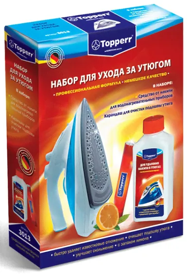 Набор для ухода за утюгами(ср-во для удаления накипи + чистящий карандаш) TOPPERR 3013 (607 руб.) - купить с доставкой в Москве и регионах России | Эталон БТ-0